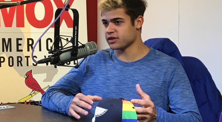 Jake Bain in the KMOX Sports studio Jake Bain in the KMOX Sports studio